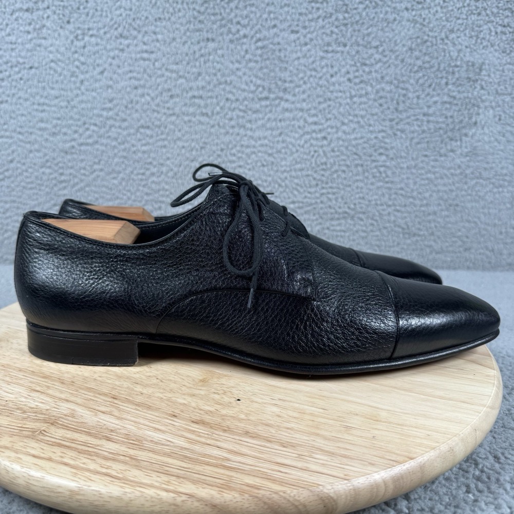 Gravati‎ Shoes Mens 12 M Black Hatch Leather Cap Toe Oxford Dress Made in Italy